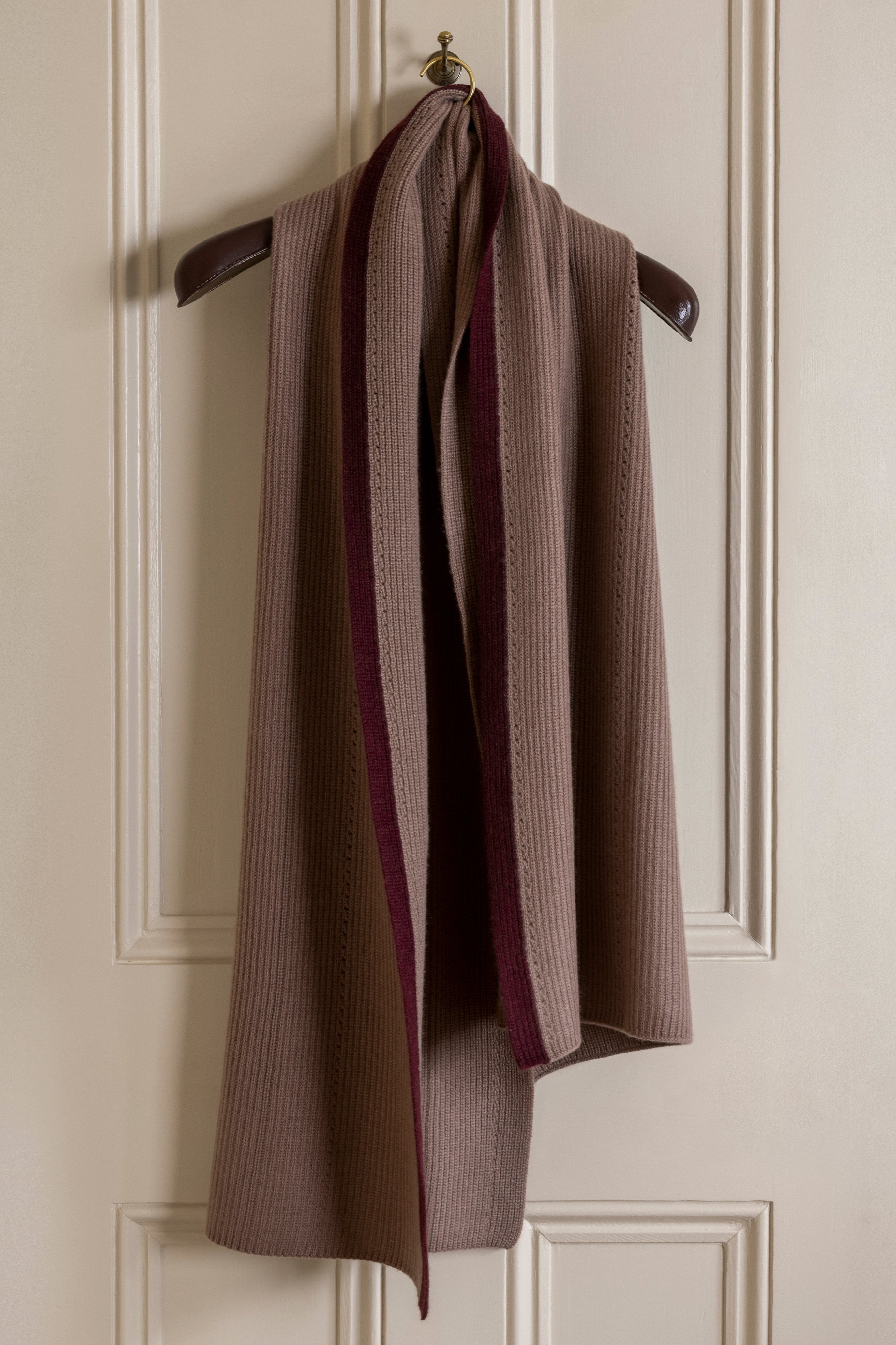 Hera Cashmere large scarf - Rose/Burgundy