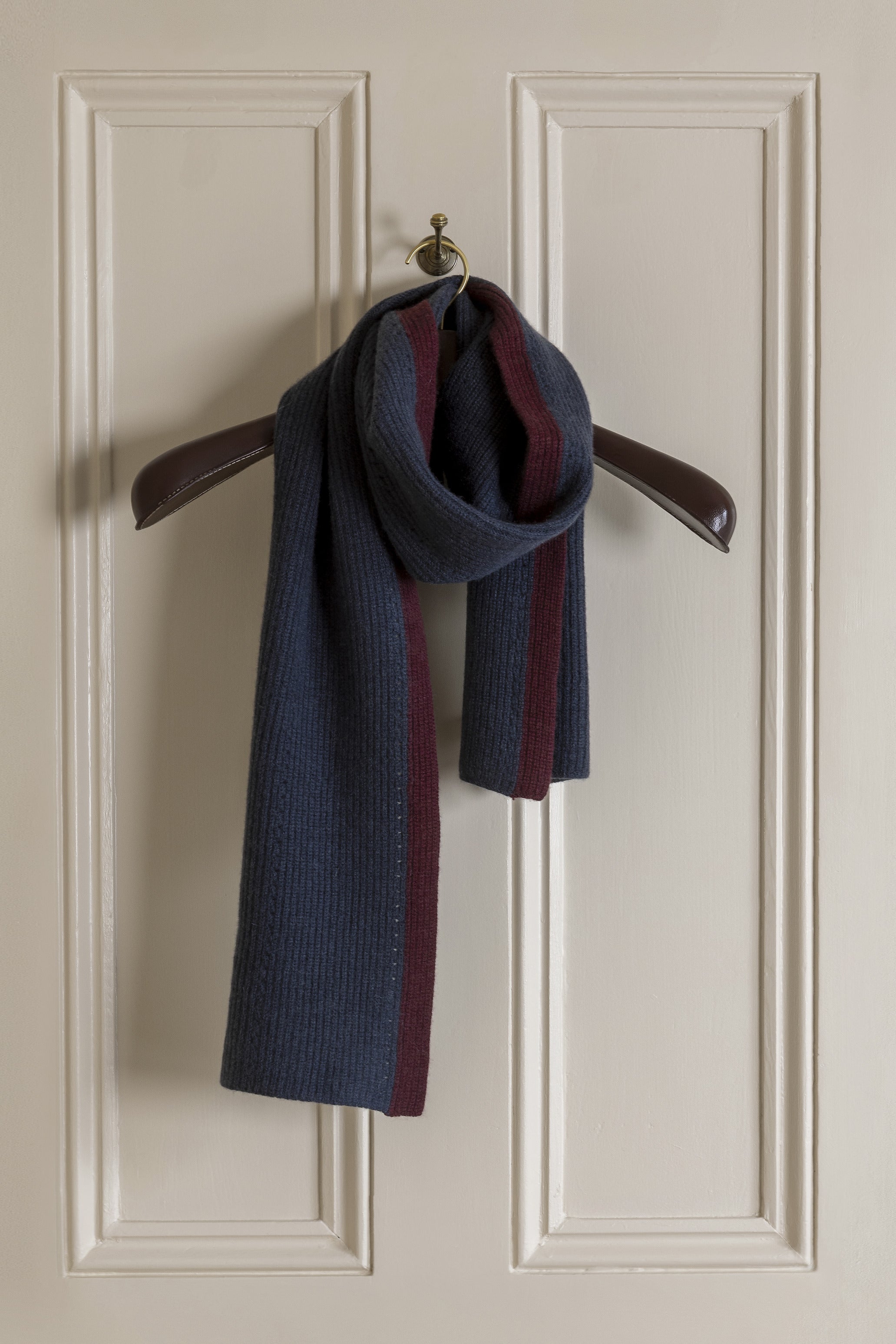 Hera Cashmere scarf - Marine/Burgundy