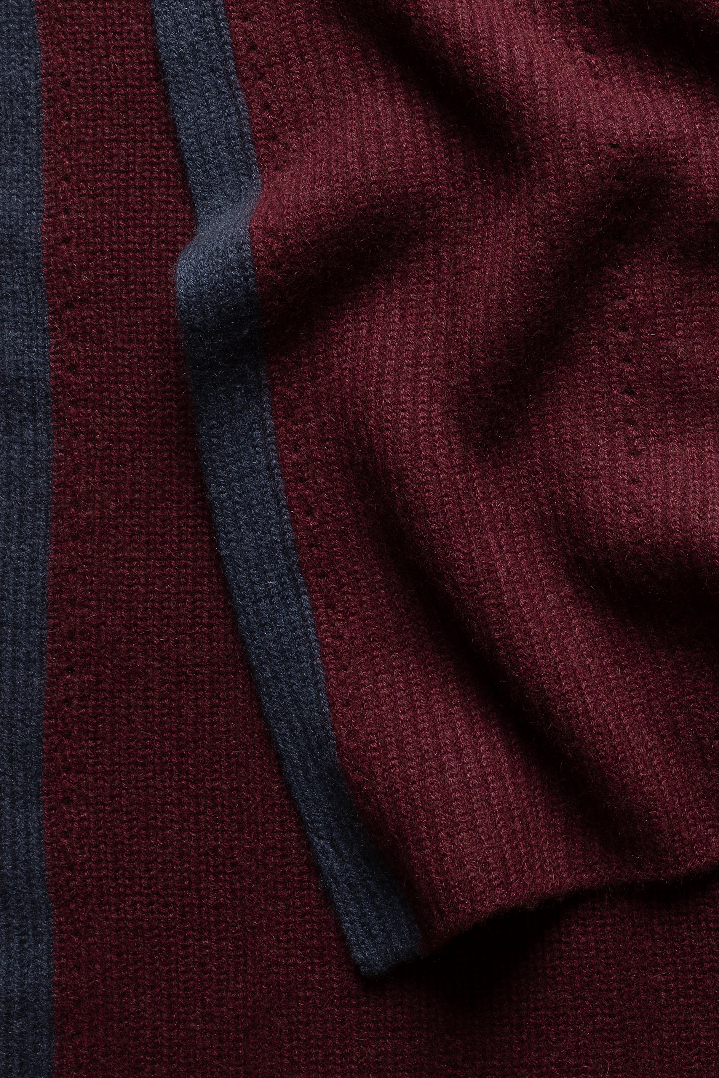 Hera Cashmere large scarf - Burgundy/Marine